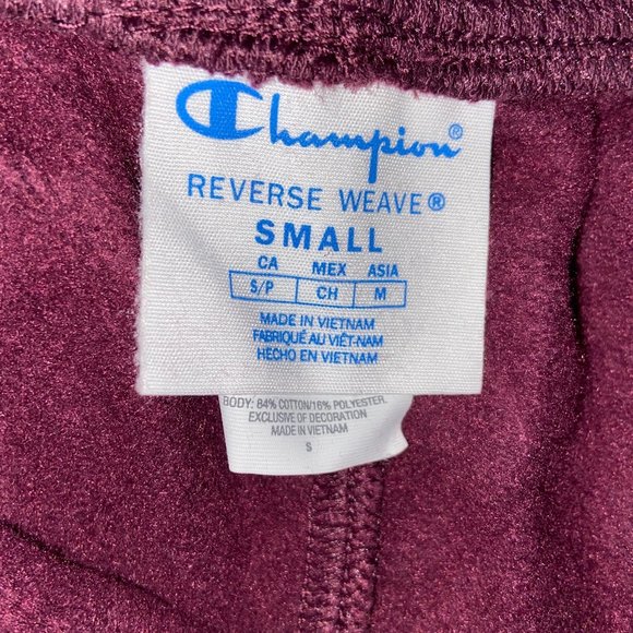 Champion Reverse Weave Sweatpants Wine Burgundy Mens Size Vintage NEW - Picture 2 of 9
